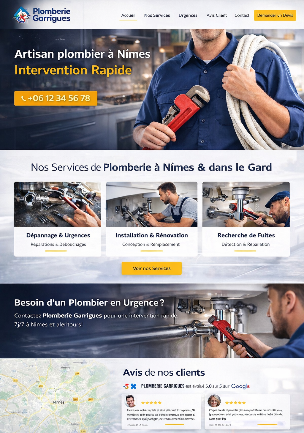 Projet Plomberie Garrigues - Artisan plombier - Nîmes